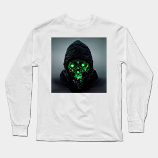 Hooded Green Mask Long Sleeve T-Shirt